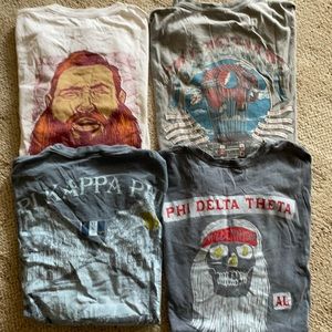 Lot of 4 University of Alabama fraternity tees